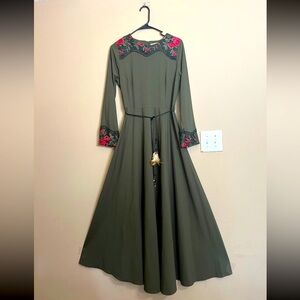 Olive Green Abayah Dress